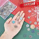 PandaHall 128pcs 17 Styles Snowflake Charms for Jewelry Making Xmas Christmas Snowflake Charms Pendant Beads for DIY Craft Bracelet Necklace Earring Making PALLOY-PH0001-96-6
