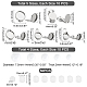Kits de fabrication de boucles d'oreilles bricolage unicraftale DIY-UN0002-61-6