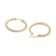 Cerchio anello cremagliera placcatura in ottone cubic zirconia orecchini a cerchio per le donne EJEW-K245-18G-2