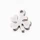 201 charms trifoglio in acciaio inox STAS-E078-33-1