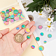 DICOSMETIC 40Pcs 4 Sizes Stainless Steel Flat Round Tag Charms Pendants Multi-color Stamping Blank Tag Pendants with Various Size for Jewelry Making Crafting Findings Accessory STAS-DC0005-79-2