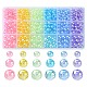 18 stile perline acriliche iridescenti arcobaleno trasparenti placcate MACR-YW0002-09-1
