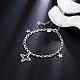 Bracelets de cheville avec breloque d'étoile en laiton AJEW-BB20028-4