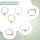 12 шт. 3 цвета 201 нержавеющая сталь фурнитура для сережек-колец STAS-UN0057-49-4