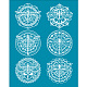 OLYCRAFT 4x5 Inch Clay Stencils Mandala Pattern Silk Screen for Polymer Silk Screen Stencils Dragonfly Mesh Transfer Stencils Animal Theme Mesh Stencil for Polymer Clay Jewelry Making DIY-WH0341-397-1