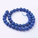 Chapelets de perles rondes naturelles en lapis-lazuli teinté G-G735-06F-10mm-3