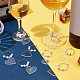 Breloques vierges en verre de vin en acrylique AJEW-AB00149-4