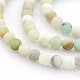 Brins de perles d'amazonite à fleurs naturelles givrées G-O015-4mm-02-2