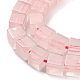 Granos naturales de abalorios de cuarzo rosa G-Q1008-B14-3