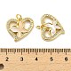 Латунные микропаве прозрачные подвески с фианитом KK-K365-04G-G-3