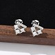 925 серьги-гвоздики из стерлингового серебра с прозрачным кубическим цирконием EJEW-Q032-01C-P-1