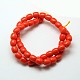 Imitation Amber Resin Drum Beads Strands for Buddhist Jewelry Making RESI-A009D-9mm-02-2