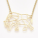 201 Stainless Steel Origami Pendant Necklaces NJEW-T009-JN089-2-40-1