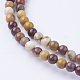 Mookaite naturales hebras de perlas reronda G-G735-18-4mm-3