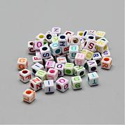 Непрозрачные акриловые бусины SACR-S297-04-7x7mm