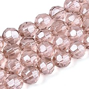 Стеклянные бусины с гальваническим покрытием  EGLA-Q129-01A