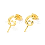 Латунные серьги EJEW-H128-04G