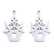 201 Stainless Steel Pendants STAS-N098-089P