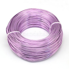 Filo di alluminio anodizzato, filo metallico metallico pieghevole, filo flessibile del mestiere, per bordare la produzione artigianale di gioielli, medio orchidea, 22 gauge, 0.6mm, 280 m/250 g (918.6 piedi/250 g)