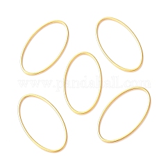 Anillos de unión de acero inoxidable 201, oval, dorado, 26x14x1mm