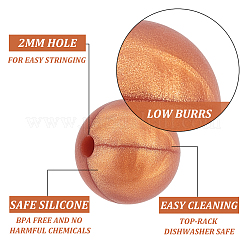 Пищевые экологически чистые силиконовые бусины SIL-WH0010-10A