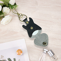 1 шт. брелок-подвеска в виде гитары из искусственной кожи&nbsp;KEYC-CL0001-36B