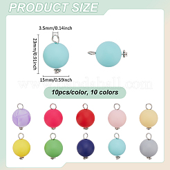 100 шт. 10-х цветные непрозрачные силиконовые подвески PALLOY-PH01767