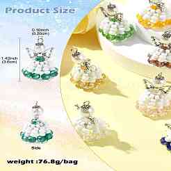 10 цвет стеклянные подвески-ангелы из бисера&nbsp;PALLOY-CJ00089