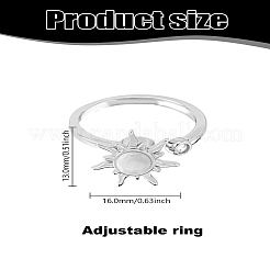 1 шт вращающиеся открытые кольца-бабочки из кубического циркония&nbsp;RJEW-LP0003-41