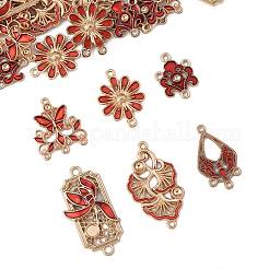 36pcs 6 Arten Legierungs-Emaille-Verbindungsstückcharme&nbsp;FIND-FS0004-46B