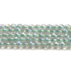 Placcare trasparente perle di vetro fili&nbsp;GLAA-H021-01A-FR07