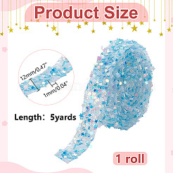 5 ярд блестящие ПВХ пайетки украшения с горячей фиксацией аксессуары&nbsp;DIY-WH0128-19A