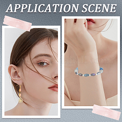 96шт 8 цвета прозрачные гальванические стеклянные бусины EGLA-SC0001-24