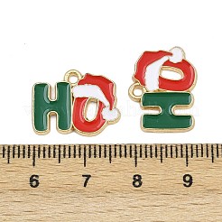 Подвески из сплава и эмали с рождественской тематикой ENAM-Z023-01G-01