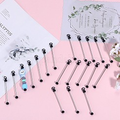 20 個の鉄の棒ビーズキーホルダージュエリーメイキング diy 工芸品  プラチナ  ブラック  7.8cm&nbsp;IFIN-SZ0001-36