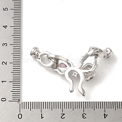 Латунные микропаве с фианитами розового цвета&nbsp;LS-KK-K371-12P