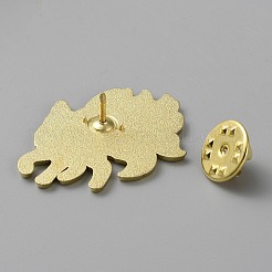 Épingles en émail animal&nbsp;LS-JEWB-WH0039-03A-G