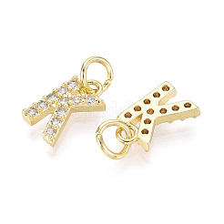 Латунные микропаве прозрачные кубические циркониевые подвески KK-N241-001K