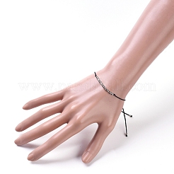 Унисекс регулируемые браслеты азбуки Морзе&nbsp;BJEW-JB05011-02