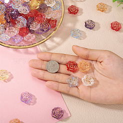 Камелия прозрачные акриловые бусины&nbsp;RESI-TA0004-27B