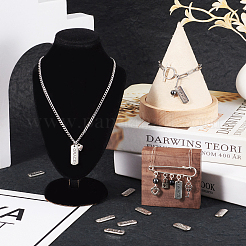 20шт прямоугольные подвески из сплава в тибетском стиле TIBEP-TAG0001-01