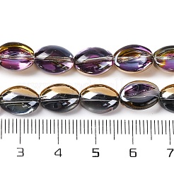 Стеклянные бусины с гальваническим покрытием  EGLA-B005-01A-HP01