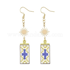 Серьга-гвоздик с бусинами miyuki delica&nbsp;EJEW-MZ00412-03