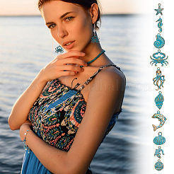 40шт 10 стиля подвески из сплава в тибетском стиле FIND-UN0007-71