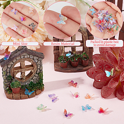 100шт бабочка кабошон из смолы&nbsp;DIY-GF0010-06A