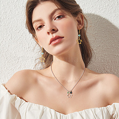 40 шт. подвески из двухцветного сплава с открытой задней частью FIND-CD0001-05