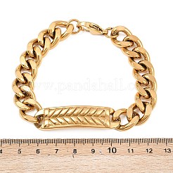 Edelstahl-Armbänder mit kubanischen Gliederketten&nbsp;LS-BJEW-D379-06G