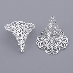 Латунные причудливые шапочки для бус&nbsp;X-EC216-S