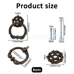 Ручка для ящика из цинкового сплава&nbsp;FIND-WH0817-192AB