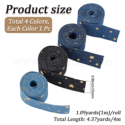 4 m 4-farbiges Polyester-Jeansband&nbsp;OCOR-CY0003-15